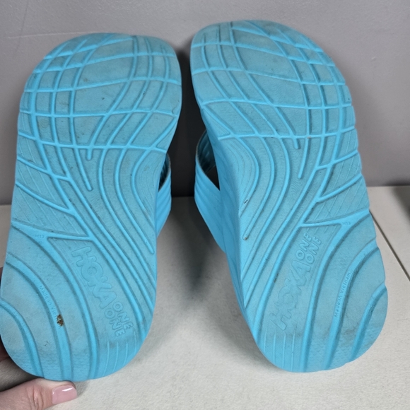 Men's Hoka One One ORA Recovery Flip Flop Aqua Blue Turquoise Size 13 - Picture 13 of 13